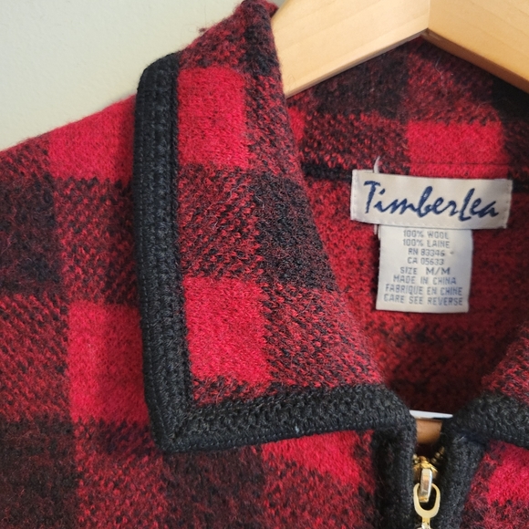 Timberlea 100% Wool Buffalo Plaid Vest, Medium - Picture 7 of 13